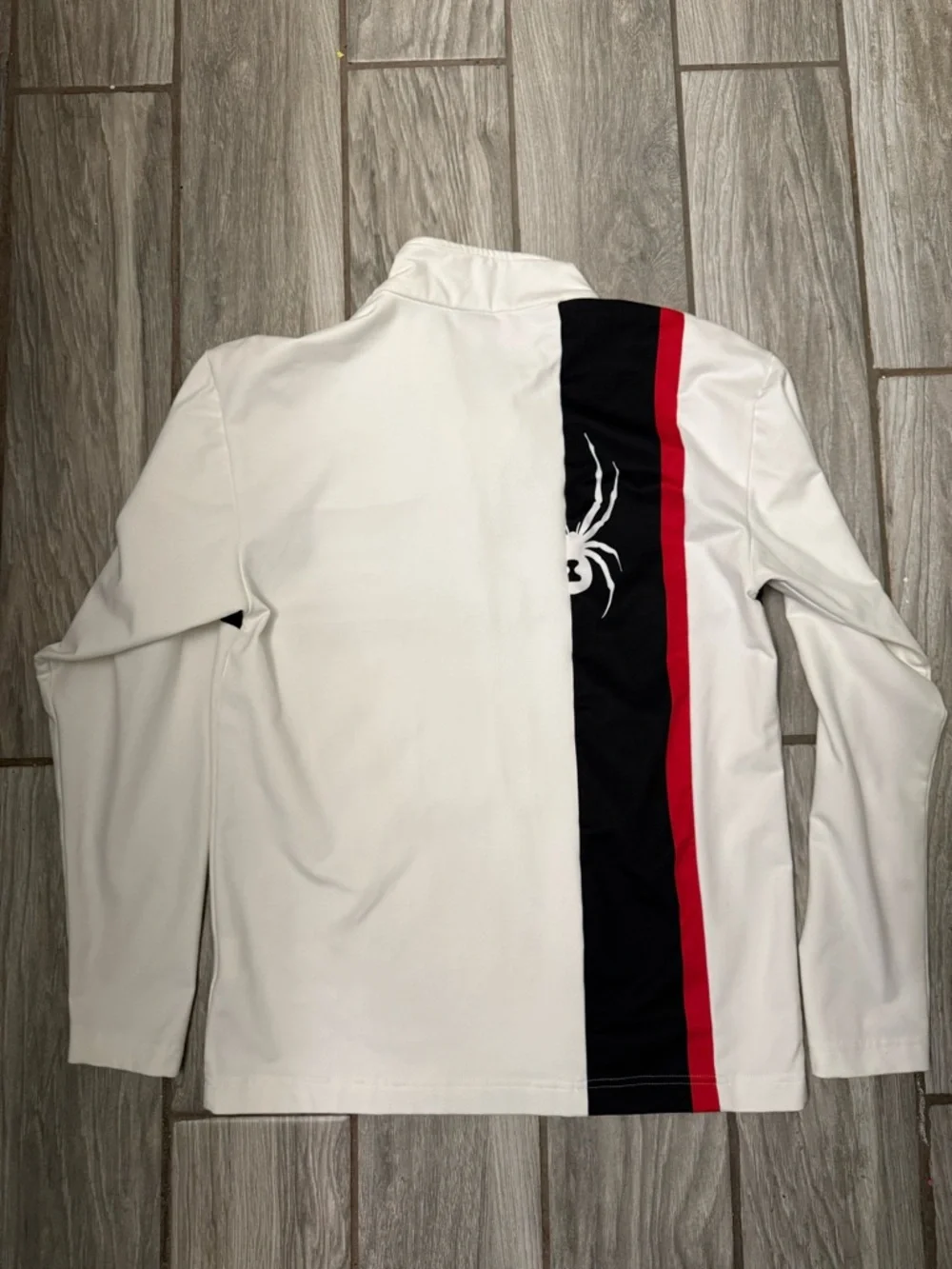 Spyder Men’s White/Black/Red Half-Zip Pullover Performance Top Size Small - Picture 3 of 10